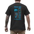 Proud Dad Of A T1D Warrior Type 1 Diabetes Awareness Men's Back Print T-Shirt