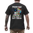 Proud Dad Of The Toughest Boy Autism Awareness Father Autism Men's Back Print T-Shirt Proud Dad Of The Toughest Boy Autism Awareness Father Autism Men's Back Print T-Shirt