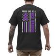 Proud NICU Dad Of NICU Warrior Micro Preemie Baby Father Men's Back Print T-Shirt