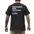 PROUDEST BAR MITZVAH DAD EVER Jewish BOY Celebration Men's Back Print T-Shirt PROUDEST BAR MITZVAH DAD EVER Jewish BOY Celebration Men's Back Print T-Shirt