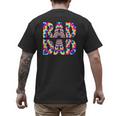 Rad Dad Trippy Hippie Tie-Dye Rainbow 70s Vibes Novelty Men's Back Print T-Shirt