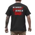Red Cheer Dad Family Father Cheerleader Squad Men's Back Print T-Shirt Red Cheer Dad Family Father Cheerleader Squad Men's Back Print T-Shirt