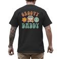 Retro Groovy Daddy Matching Family Birthday Party Men's Back Print T-Shirt