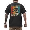 Retro Snowboard Dad Snowboarding Father Snowboarder Dad Men's Back Print T-Shirt