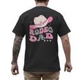 Rodeo Dad Pink Cowgirl 1St Birthday Family Matching Men's Back Print T-Shirt