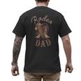 Rodeo Dad Western Cowboy Birthday Boy Family Matching Party Men's Back Print T-Shirt Rodeo Dad Western Cowboy Birthday Boy Family Matching Party Men's Back Print T-Shirt