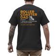 Roller Coaster Dad Definition Best Dad Ever Men's Back Print T-Shirt
