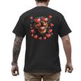 Rottweiler Heart Glasses Cute Rottie Dog Lover Mom Dad Kids Men's Back Print T-Shirt