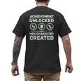 Schwangerschaft Verknden Geschenk Zocker New Character Created Pregnancy Announcement Dad Gamer Men's Back Print T-Shirt