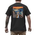The Scream Cat Parody For Kitty Cat Lover Cat Mom Cat Dad Men's Back Print T-Shirt