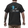 Ski Dad Winter Sports Skiing Father Men's Back Print T-Shirt