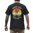 Sounds Fishy Count Me In Dad Grandpa Vintage Fishing Men's Back Print T-Shirt