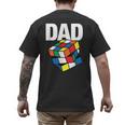 Speed Cubing Dad Puzzle Cuber Cube Kids Men's Back Print T-Shirt