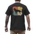 Square Retro German Shepherd Owner Dog Shepard Dad Mom Men's Back Print T-Shirt