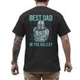 Star Wars The Mandalorian And Grogu Best Dad In The Galaxy Men's Back Print T-Shirt
