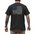 Support ALS Awareness Month USA American Flag Men Dad Men's Back Print T-Shirt