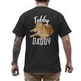 Tabby Daddy Cat Lover Saying Graphic Men's Back Print T-Shirt