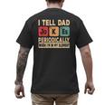 I Tell Dad Jokes Periodically Retro Papa Fathers Day Men Men's Back Print T-Shirt