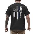 Thin Blue Line Proud Dad Police Family T-Shirt Men's Back Print T-Shirt Thin Blue Line Proud Dad Police Family T-Shirt Men's Back Print T-Shirt