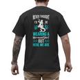 Never Thought I'd Be Wearing a Mermaid Dad Small Men's Back Print T-Shirt