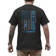 Type 1 Diabetes Awareness T1D Dad Of Warrior Type 1 Diabetic Men's Back Print T-Shirt
