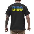 Ukrainian Dido Grandfather Dad Ukraine Flag Distressed Men's Back Print T-Shirt