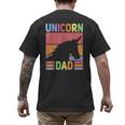 Unicorn Birthday Outfit Dad Unicorn Costume Bday Dad Unicorn Men's Back Print T-Shirt