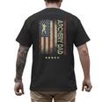 USA American Flag Archery Dad Men's Back Print T-Shirt USA American Flag Archery Dad Men's Back Print T-Shirt