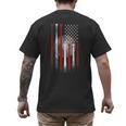 Vintage Baseball American Flag Classic Fit Tee For Dad And Mom Men's Back Print T-Shirt