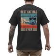 Vintage Best Cat Dad Ever Bump Fist Father's Day Cat Daddy Men's Back Print T-Shirt Vintage Best Cat Dad Ever Bump Fist Father's Day Cat Daddy Men's Back Print T-Shirt