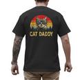 Vintage Cat Daddy Cat Lover Cat Dad Fathers Men's Back Print T-Shirt