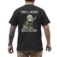 Vintage Father Son Family Autistic Kids Autism Awareness Dad Men's Back Print T-Shirt
