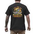 Vintage Father's Day Fishing Full Time Dad Part Time Hooker Men's Back Print T-Shirt