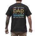 Vintage I Have Two Titles Dad And Grandpaw Dog Lover Men's Back Print T-Shirt Vintage I Have Two Titles Dad And Grandpaw Dog Lover Men's Back Print T-Shirt