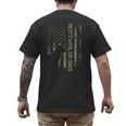 Vintage USA Camo Flag Proud Rottweiler Dad Rottie Silhouette Men's Back Print T-Shirt