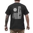 Vintage Volleyball Dad USA Flag Retro Fathers Day Daddy Papa Men's Back Print T-Shirt Vintage Volleyball Dad USA Flag Retro Fathers Day Daddy Papa Men's Back Print T-Shirt