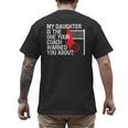 Volleyball Mom Dad Parent Shirt Daughter Player Men's Back Print T-Shirt