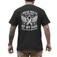 I Wear In Memory Of My Dad Lung Cancer Awareness Men's Back Print T-Shirt