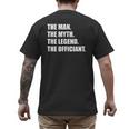 Wedding Officiant Art For Men Dad Ordained Minister Men's Back Print T-Shirt