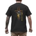 Welder Christian Cross Weld Welding Dad Jesus Lover Men's Back Print T-Shirt