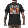 Welsh Corgi Pembroke Dog Corgi Dad -Adults Small Classic Fit Short Sleeve Cotton Polyester Blend Men's Back Print T-Shirt