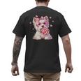 Westie Dog Valentines Day Dog Mom Westie Dad Candy Sucker For Men Women Girls Kids Men's Back Print T-Shirt