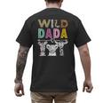 Wild Dada Zoo Theme Birthday Safari Jungle Matching Party Men's Back Print T-Shirt Wild Dada Zoo Theme Birthday Safari Jungle Matching Party Men's Back Print T-Shirt