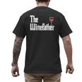 The Winefather Red Wine Tasting Fathers Day Dad Men's Back Print T-Shirt
