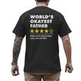 Worlds Okayest Father Dad Joke Review For Fathers Day Men's Back Print T-Shirt