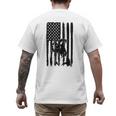 American Flag USA Patriot Boxer Dog Dad Men's Back Print T-Shirt