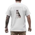 Anatomy Of A Siberian Husky Cute Dog Husky Mom Dad Men's Back Print T-Shirt Anatomy Of A Siberian Husky Cute Dog Husky Mom Dad Men's Back Print T-Shirt