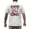 Big Brother Of The Fast One Car Racing Dad 1St Birthday Boy Men's Back Print T-Shirt