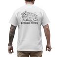 Bulldog Rolling Fatties Dog Mom Dad Owner Men's Back Print T-Shirt Bulldog Rolling Fatties Dog Mom Dad Owner Men's Back Print T-Shirt