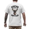 Camo Deer Hunting Is My Happy Place Dad Hunter Men's Back Print T-Shirt